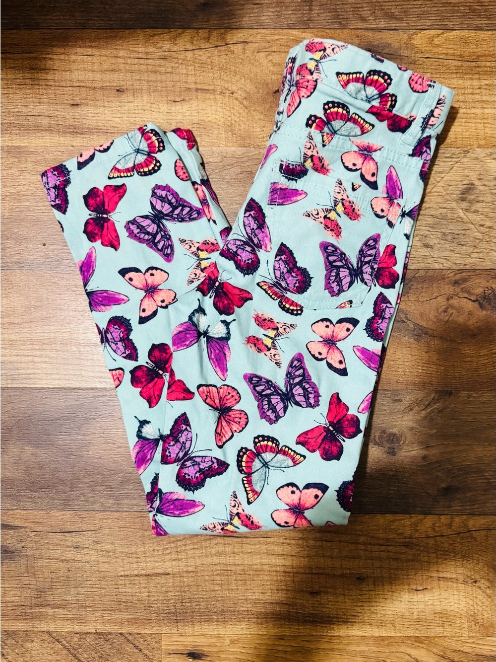 Toughskins Girls' Butterfly Leggings - Mint, Pink & Purple